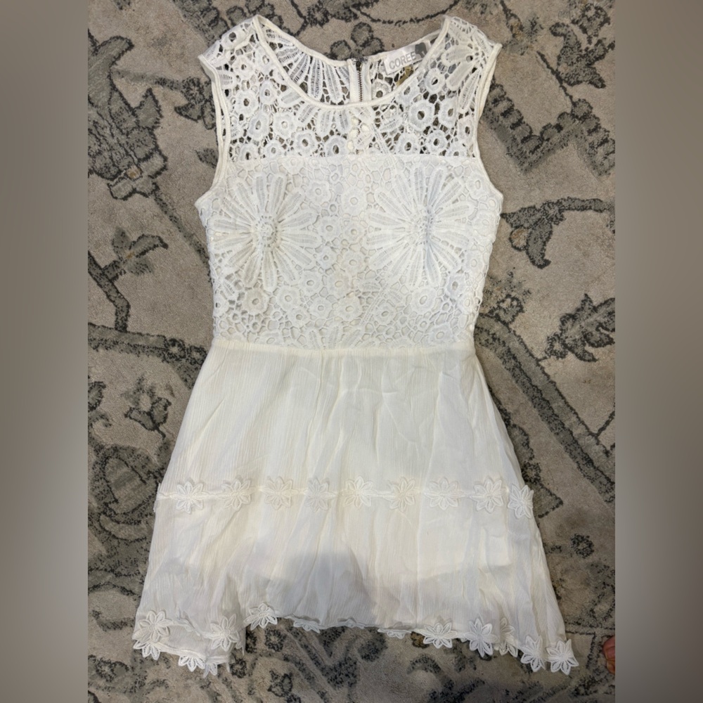 Sweet White Lace Dress